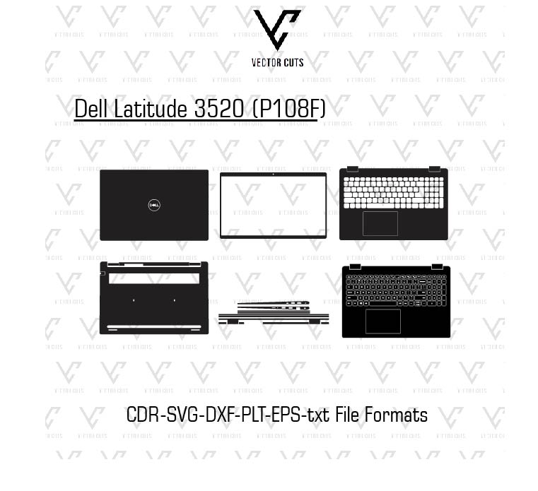 Dell Latitude 3520 (P108F) Laptop Skin Template