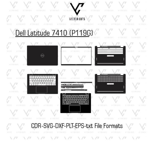 Dell Latitude 7410 (P119G) Laptop Skin Template