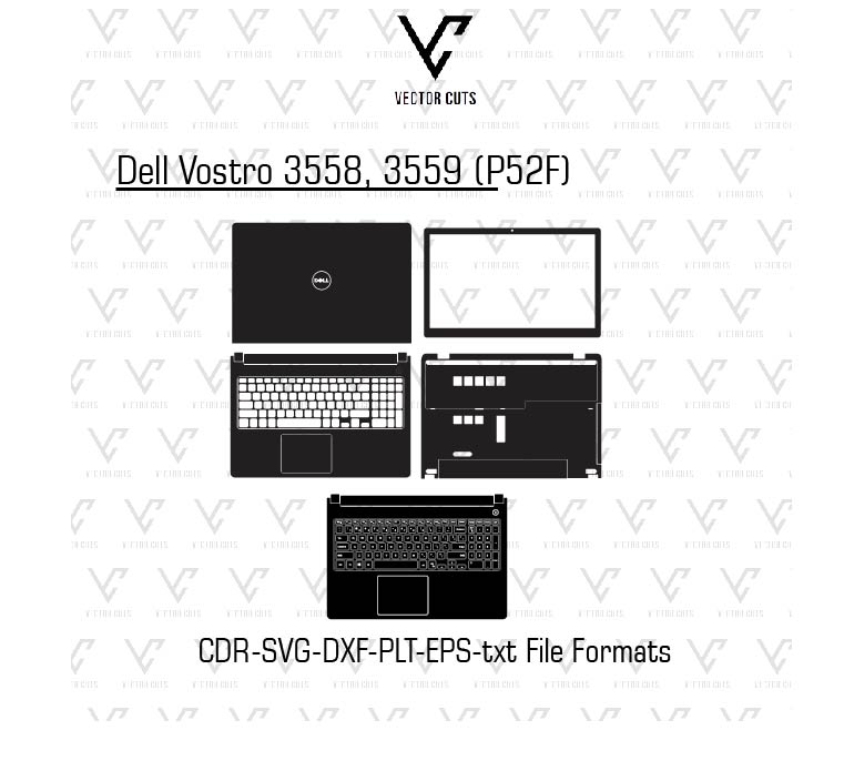 Dell Vostro 3558, 3559 (P52F) Laptop Skin Template