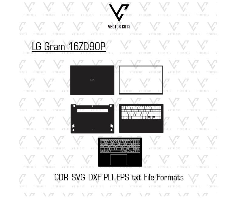 LG Gram 16ZD90P Laptop Skin Template