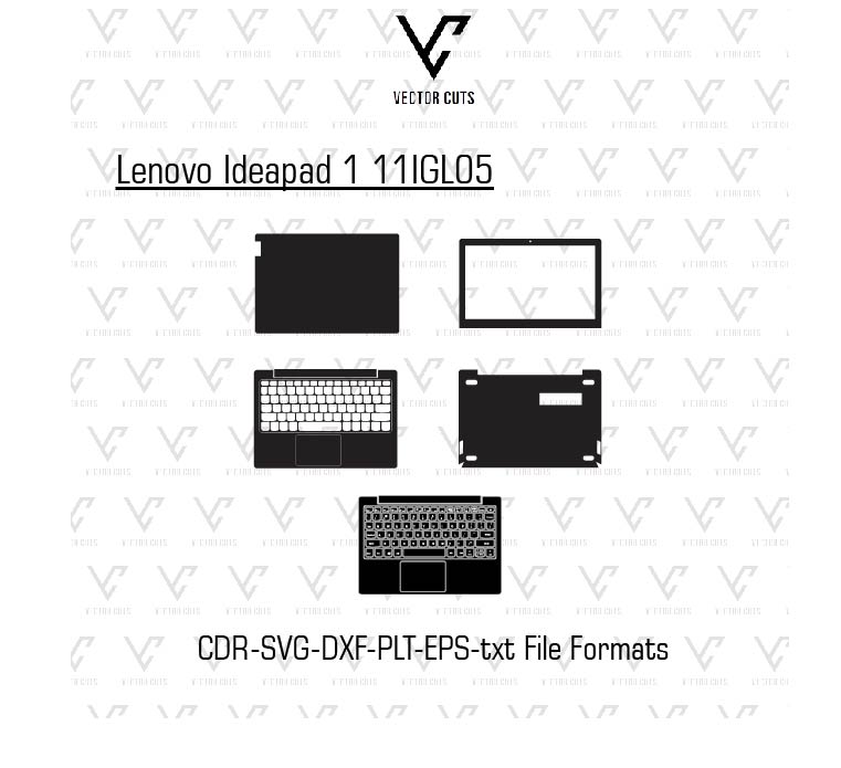 Lenovo Ideapad 1 11IGL05 Laptop Skin Template