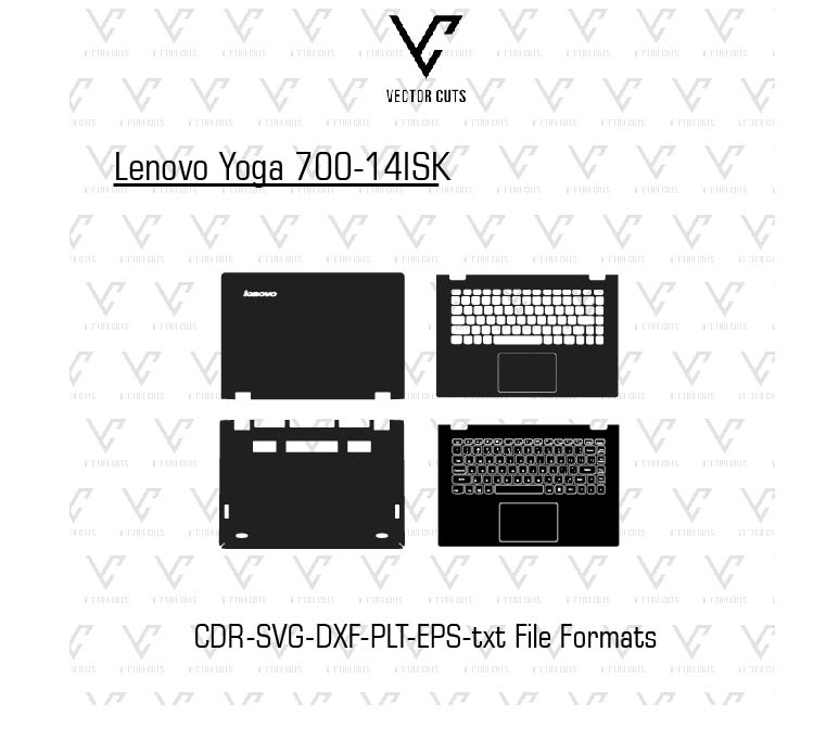 Lenovo Yoga 700-14ISK Laptop Skin Template