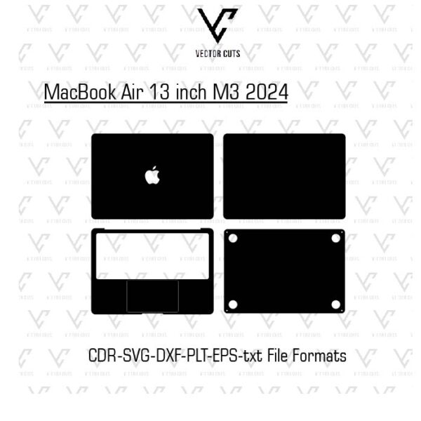 MacBook Air 13 inch M3 2024 Mobile Skin Template