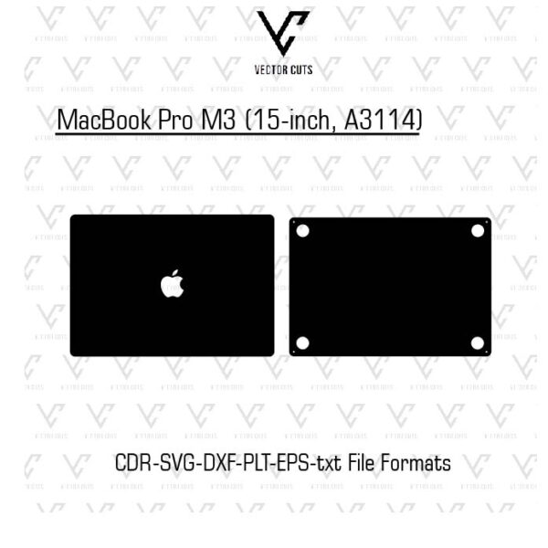 MacBook Pro M3 (15-inch, A3114) laptop Skin Template