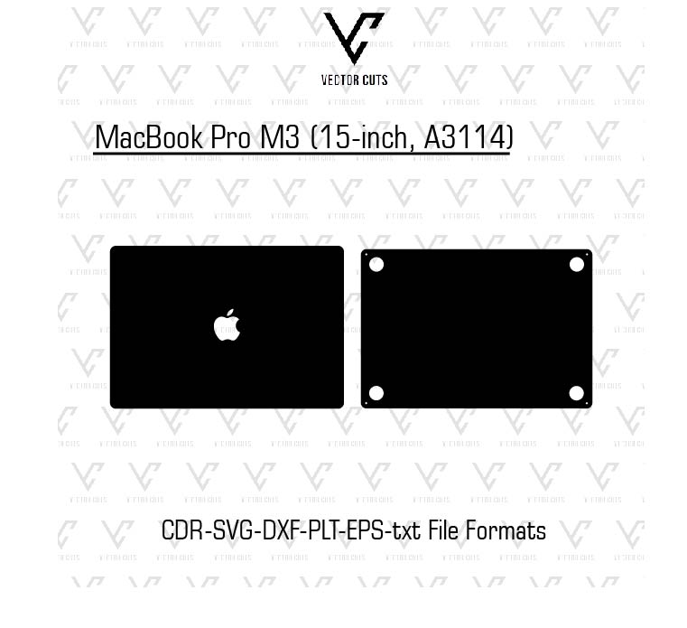 MacBook Pro M3 (15-inch, A3114) laptop Skin Template
