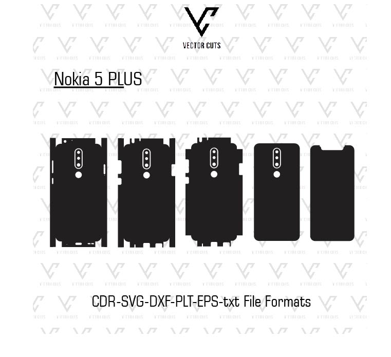 Nokia 5 PLUS Mobile Skin Template