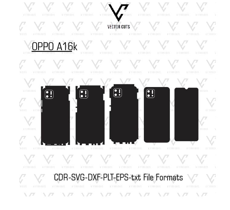 OPPO A16k Mobile Skin Template