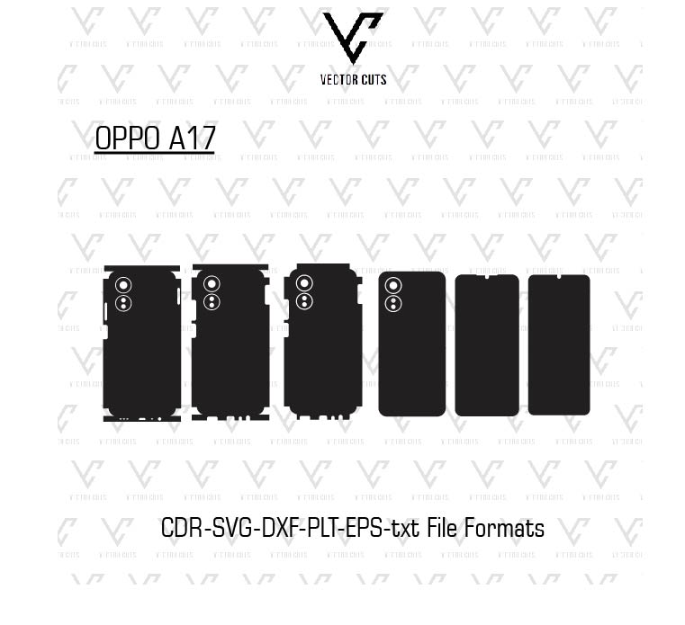 OPPO A17 Mobile Skin Template