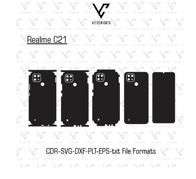 Realme C21 Mobile Skin Template