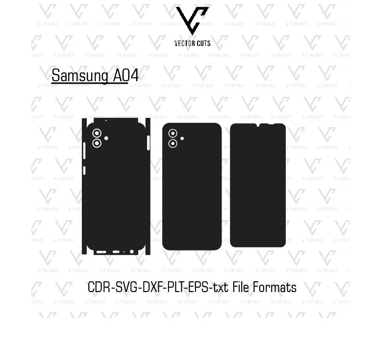 Samsung A04 Mobile Skin Template