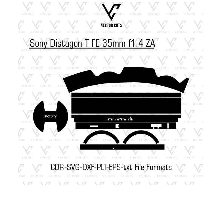 Sony Distagon T FE 35mm f1.4 ZA Camera Lens Skin Template