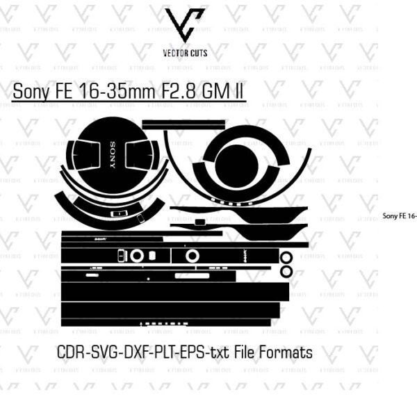 Sony FE 16-35mm F2.8 GM II Camera Lens Skin Template