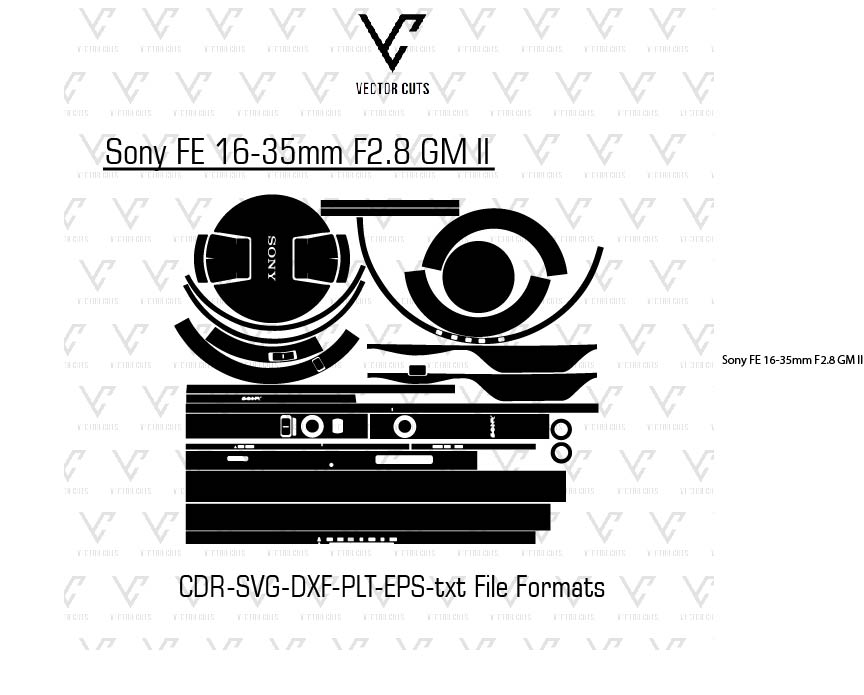 Sony FE 16-35mm F2.8 GM II Camera Lens Skin Template