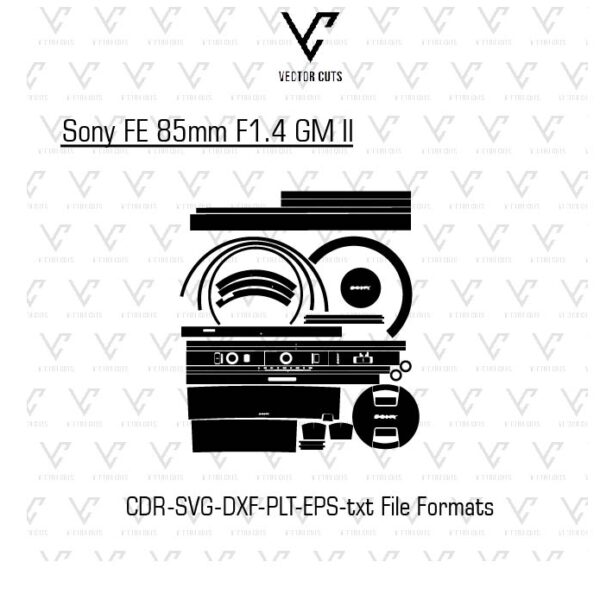 Sony FE 85mm F1.4 GM II Camera Lens Skin Template
