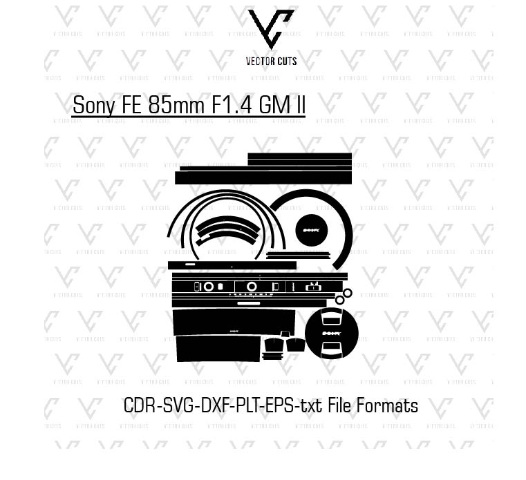 Sony FE 85mm F1.4 GM II Camera Lens Skin Template