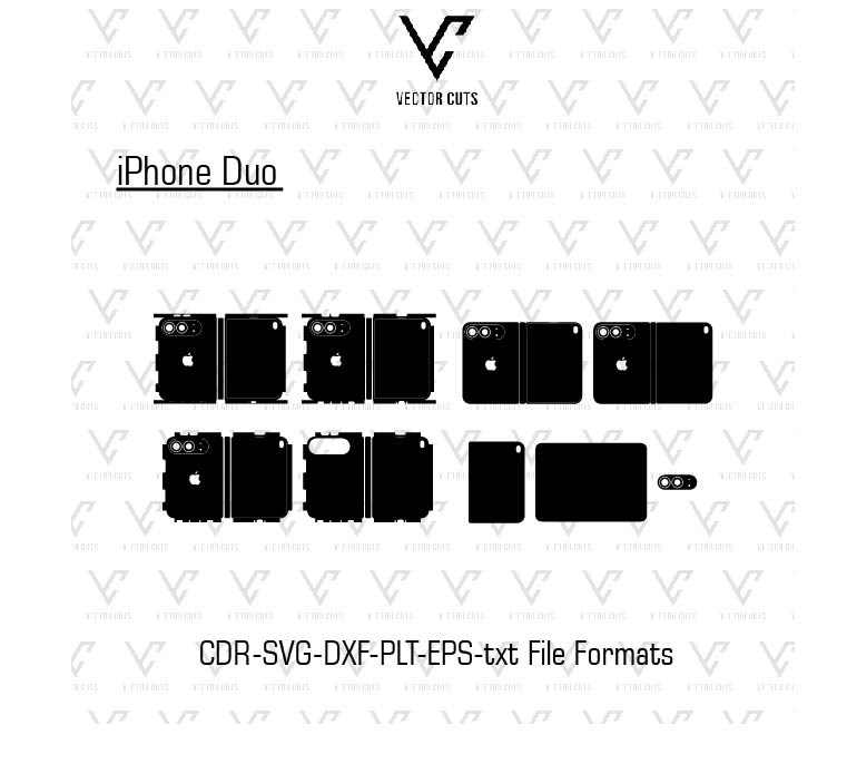 iPhone Duo Mobile Skin Template